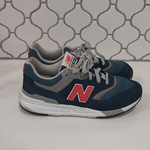 New Balance Kids Navy and Red Sneakers
